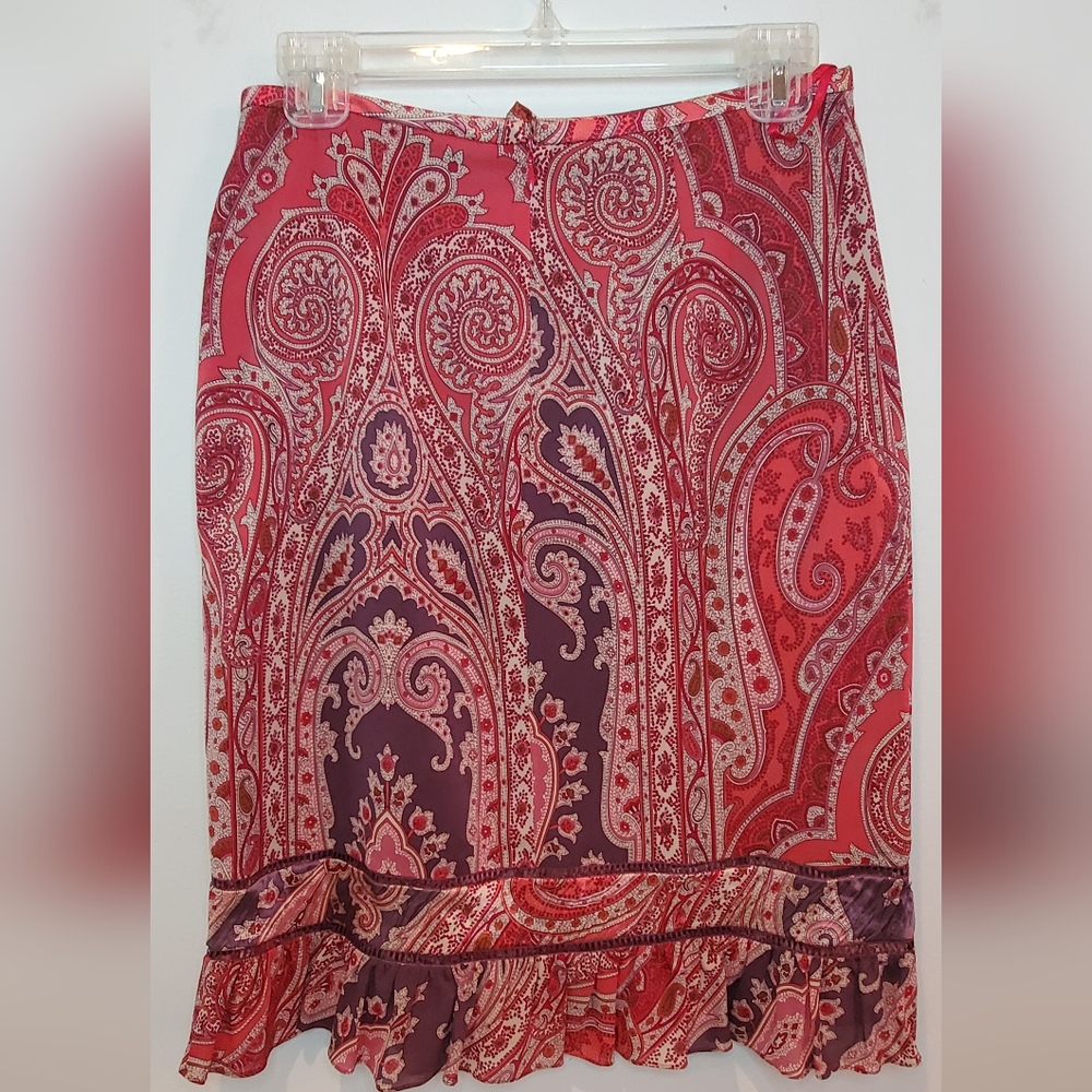 KAY UNGER New york - SKIRT - PAISLEY PATTERN/PRINT - SILK -